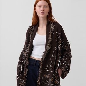 GAP Cotton Fringe Cardigan